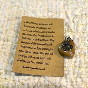 Sea of Galilee Pendent Stone NEW (Ichytus) Ship decor From SoG or Jordan River